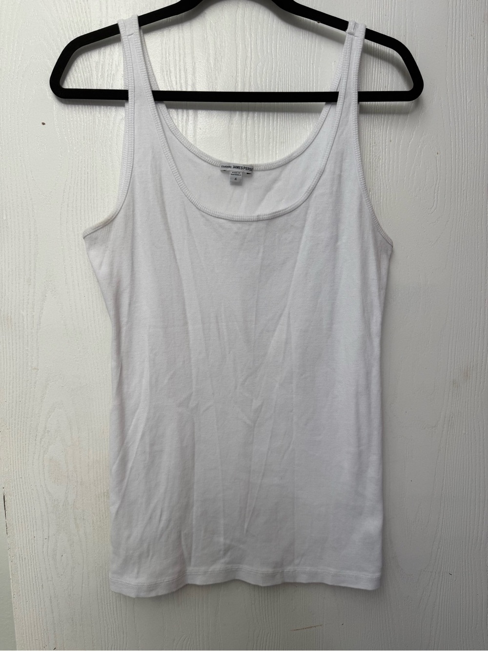 James Perse White Scoop Neck Tank